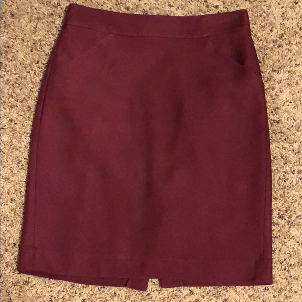 J. Crew Size 2 Purple Wine Pencil Skirt